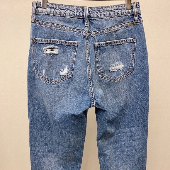 KanCan 5 Bobbie Ultra High Rise Straight Leg Jeans Ankle Distressed 100% Cotton - Picture 7 of 14